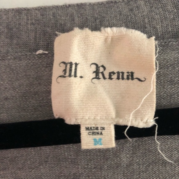 M. Rena grey long button up cardigan sweater, med - Picture 3 of 7